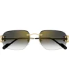 Cartier Eyewear CT0468S-001 Gold Grey Sunglasses< Sunglasses