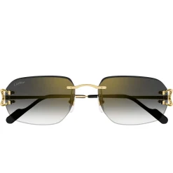 Cartier Eyewear CT0468S-001 Gold Grey Sunglasses< Sunglasses