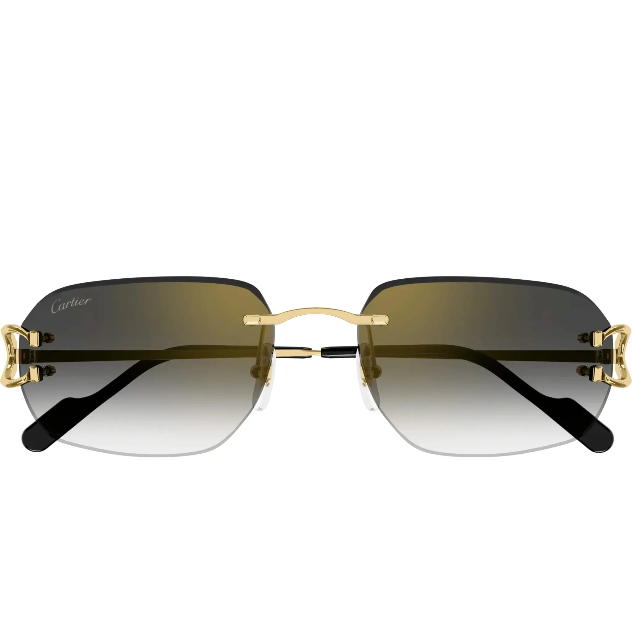 Cartier Eyewear CT0468S-001 Gold Grey Sunglasses< Sunglasses