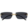 Cartier Eyewear CT0430S-001 Panthere De Cartier Gold Grey Rimless Sunglasses< Sunglasses