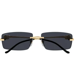 Cartier Eyewear CT0430S-001 Panthere De Cartier Gold Grey Rimless Sunglasses< Sunglasses
