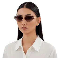 Cartier Eyewear CT0431S-001 Panthere De Cartier Gold Grey Sunglasses< Sunglasses
