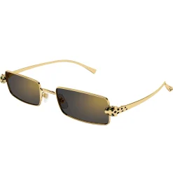 Cartier Eyewear CT0473S-001 Panthere De Cartier Gold Grey Sunglasses< Sunglasses