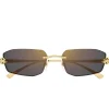 Cartier Eyewear CT0474S-001 Panthere De Cartier Gold Grey Rimless Sunglasses< Sunglasses