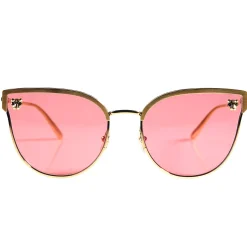 Cartier Eyewear CT0198S-004 Panthre De Cartier Pink Gold Sunglasses< Sunglasses