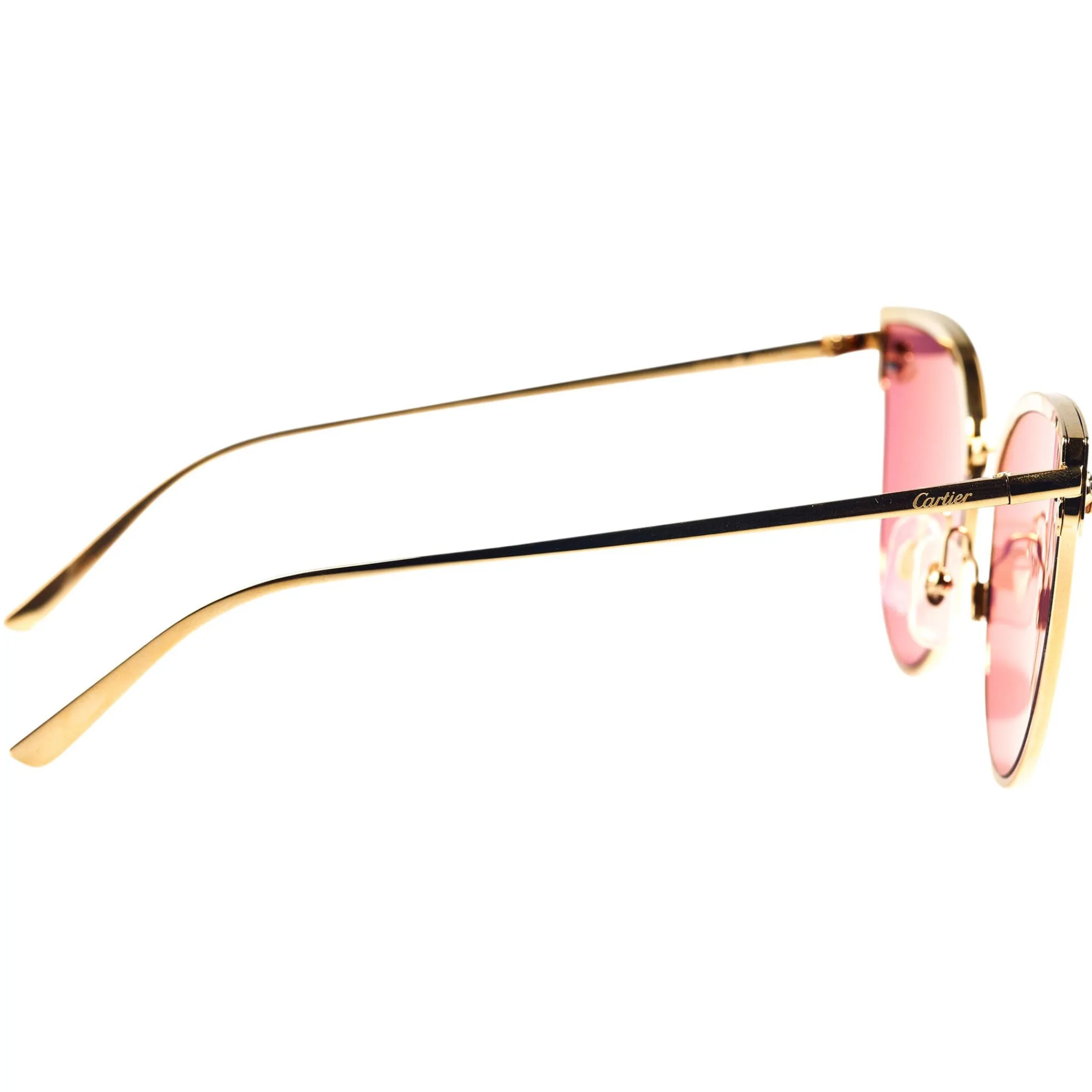Cartier Eyewear CT0198S-004 Panthre De Cartier Pink Gold Sunglasses< Sunglasses