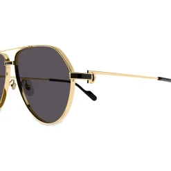 Cartier Eyewear CT0334S-001 Premier De Cartier Gold Grey Sunglasses< Sunglasses