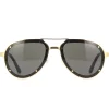 Cartier Eyewear CT0195S-002 Santos De Cartier Gold Grey Sunglasses< Sunglasses