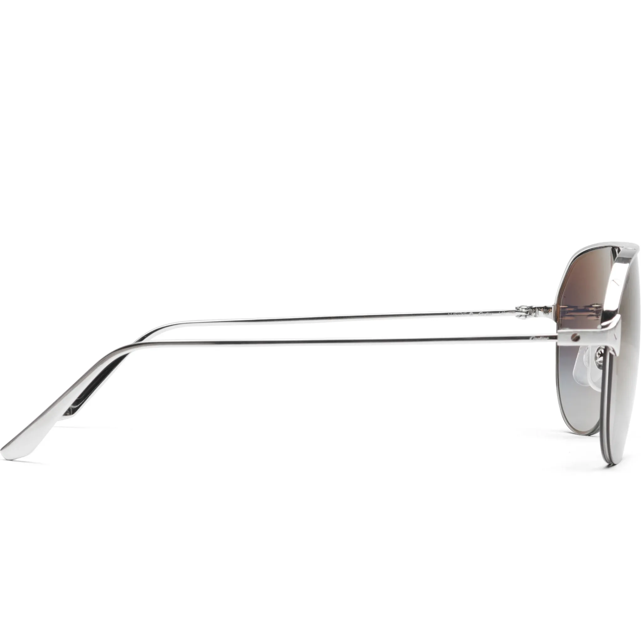 Cartier Eyewear CT0229S-004 Santos De Cartier Silver Sunglasses< Sunglasses