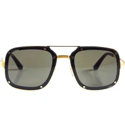Cartier Eyewear CT0194S-002 Santos De Cartier Silver Sunglasses< Sunglasses