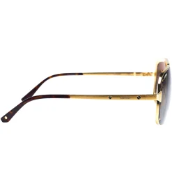 Cartier Eyewear CT0194S-002 Santos De Cartier Silver Sunglasses< Sunglasses