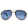 Cartier Eyewear CT0195S-003 Santos De Cartier Black Gold Sunglasses< Sunglasses