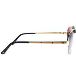 Cartier Eyewear CT0165S Santos De Cartier Gold Sunglasses< Sunglasses
