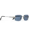 Cartier Eyewear CT0271S-003 Silver Blue Sunglasses< Sunglasses