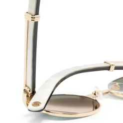 Cartier Eyewear CT0464S-003 White Gold Green Sunglasses< Sunglasses