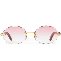 Cartier Eyewear Custom CT0052O-006 C Decor Rimless Sunglasses< Sunglasses