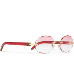 Cartier Eyewear Custom CT0052O-006 C Decor Rimless Sunglasses< Sunglasses