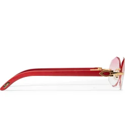 Cartier Eyewear Custom CT0052O-006 C Decor Rimless Sunglasses< Sunglasses