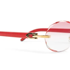Cartier Eyewear Custom CT0052O-006 C Decor Rimless Sunglasses< Sunglasses