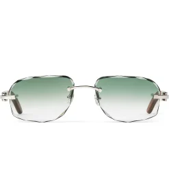 Cartier Eyewear Custom CT0052O-009 C Decor Rimless Sunglasses< Sunglasses