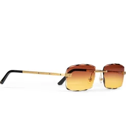Cartier Eyewear Custom CT0167O-004 Santos De Cartier Rimless Sunglasses< Sunglasses