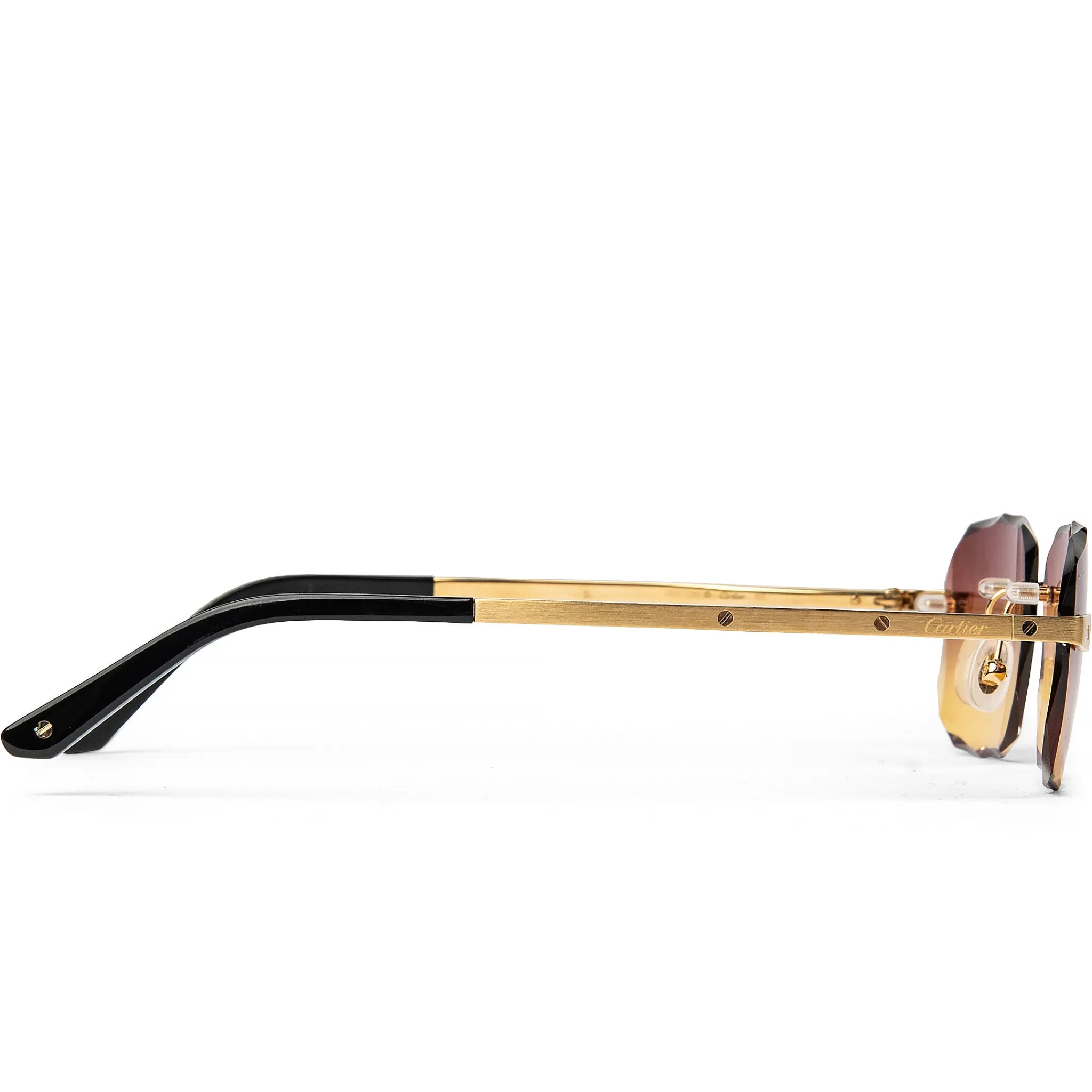 Cartier Eyewear Custom CT0167O-004 Santos De Cartier Rimless Sunglasses< Sunglasses