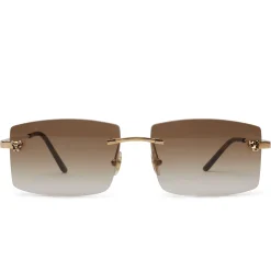 Cartier Eyewear Custom CT0148O-001 Panthere De Cartier Rimless Sunglasses< Sunglasses