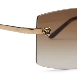 Cartier Eyewear Custom CT0148O-001 Panthere De Cartier Rimless Sunglasses< Sunglasses