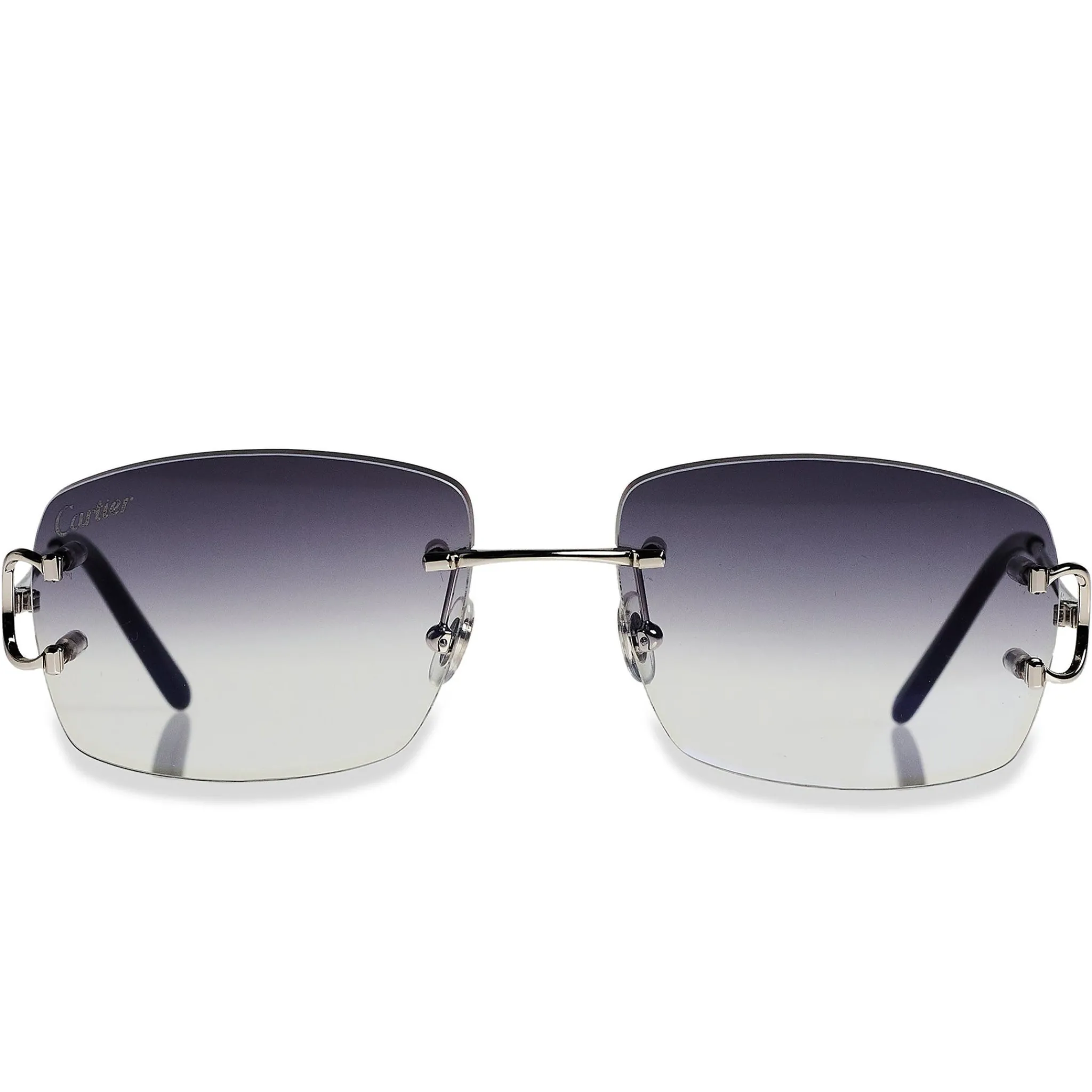 Cartier Eyewear Custom CT00920-002 C Decor Silver Rimless Sunglasses< Sunglasses