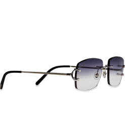Cartier Eyewear Custom CT00920-002 C Decor Silver Rimless Sunglasses< Sunglasses
