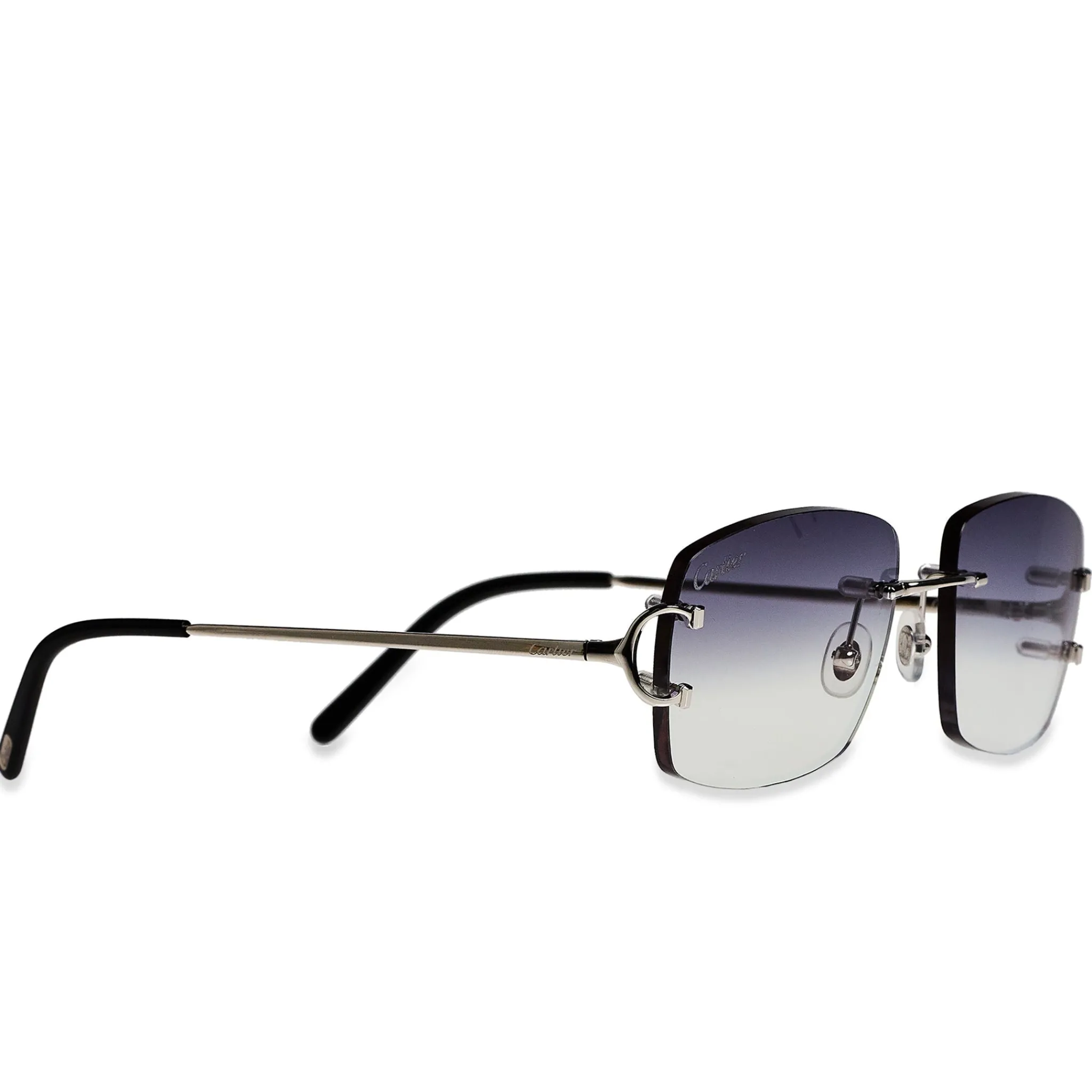 Cartier Eyewear Custom CT00920-002 C Decor Silver Rimless Sunglasses< Sunglasses
