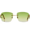 Cartier Eyewear Custom CT00920-001 C Decor Rimless Sunglasses< Sunglasses