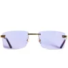 Cartier Eyewear Custom CT0167O-001 Santos De Cartier Rimless Sunglasses< Sunglasses