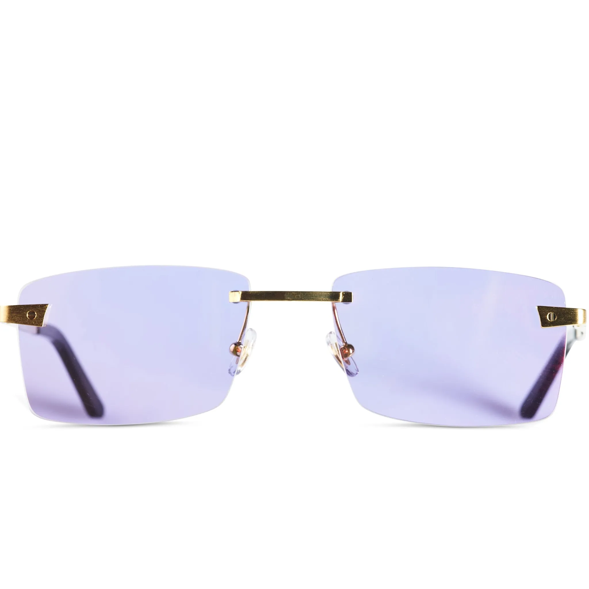 Cartier Eyewear Custom CT0167O-001 Santos De Cartier Rimless Sunglasses< Sunglasses