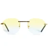 Cartier Eyewear Custom CT0167O Santos De Cartier Rimless Sunglasses< Sunglasses