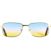 Cartier Eyewear Custom CT0216OA-003 Santos De Cartier Rimless Sunglasses< Sunglasses