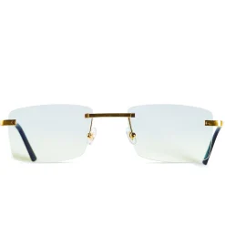 Cartier Eyewear Custom CT0167O Santos De Cartier Rimless Sunglasses< Sunglasses