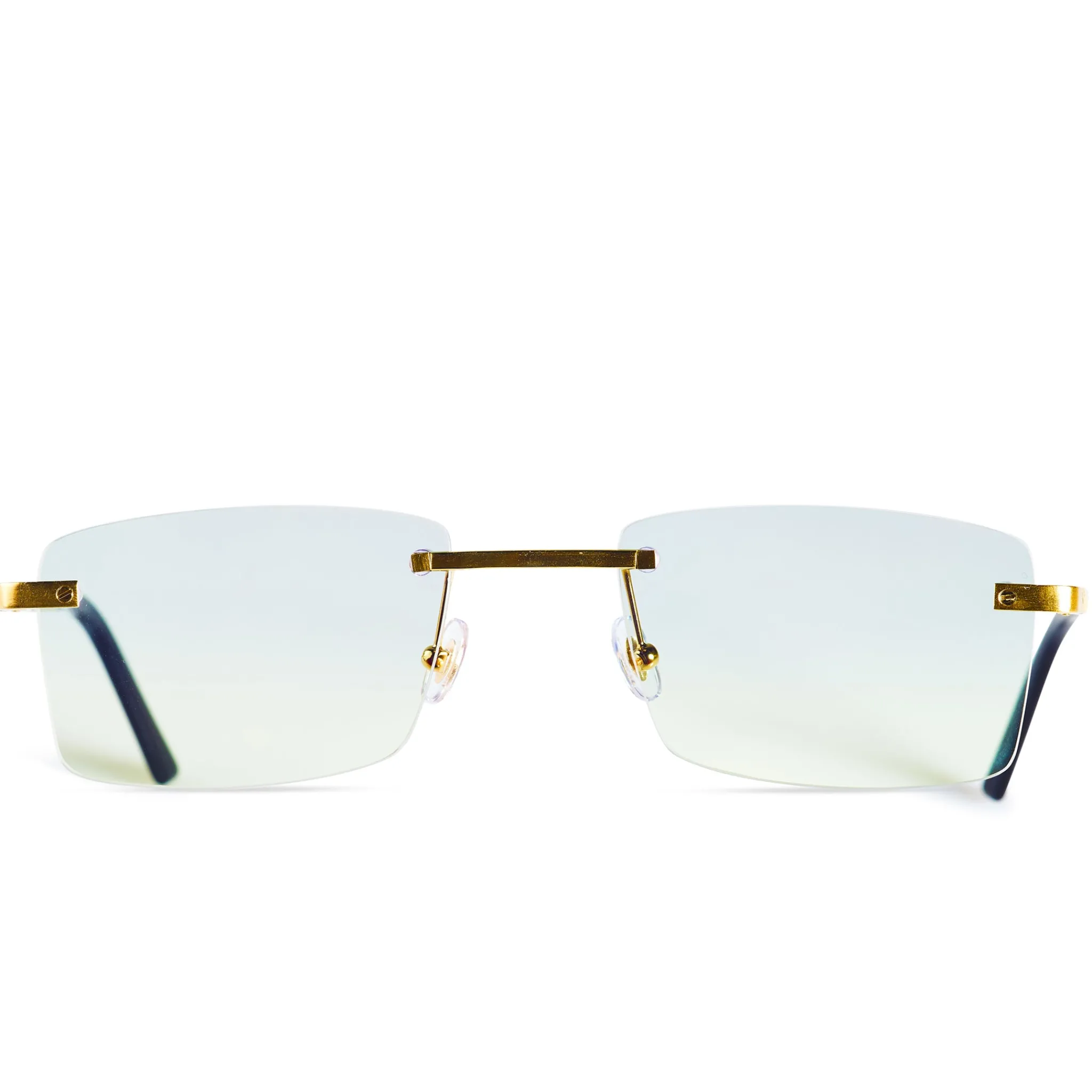 Cartier Eyewear Custom CT0167O Santos De Cartier Rimless Sunglasses< Sunglasses