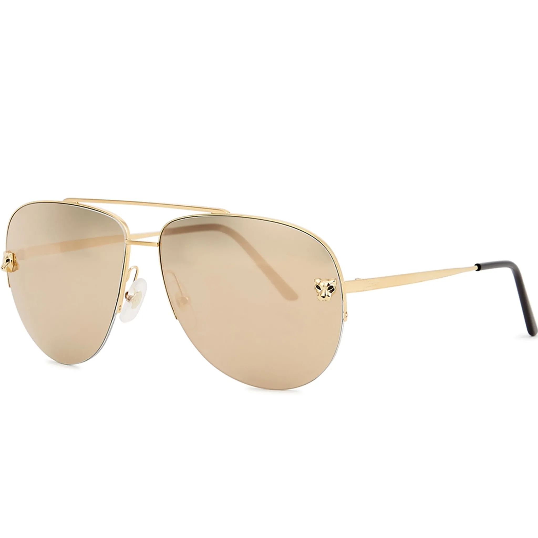 Cartier Eyewear Cartier Panthère De Cartier CT0065S-002 Gold Sunglasses< Sunglasses