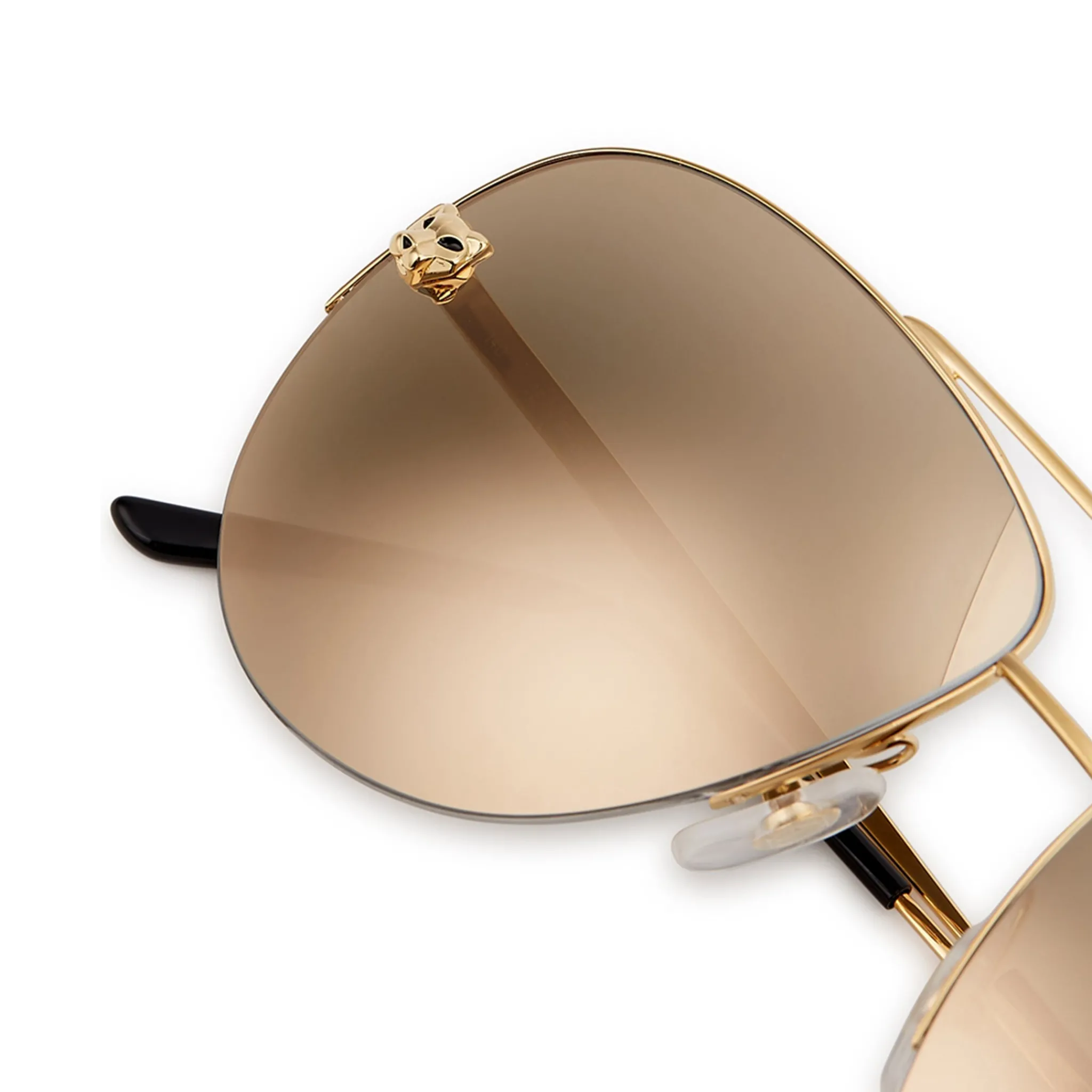 Cartier Eyewear Cartier Panthère De Cartier CT0065S-002 Gold Sunglasses< Sunglasses
