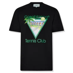 Casablanca Casa Tennis Club Black T Shirt< T-shirts