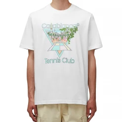 Casablanca Tennis Club Printed T Shirt White Pastelle< T-shirts
