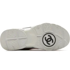 Chanel CC Logo Suede Red Tweed Sneaker - Preloved< Designer Trainers