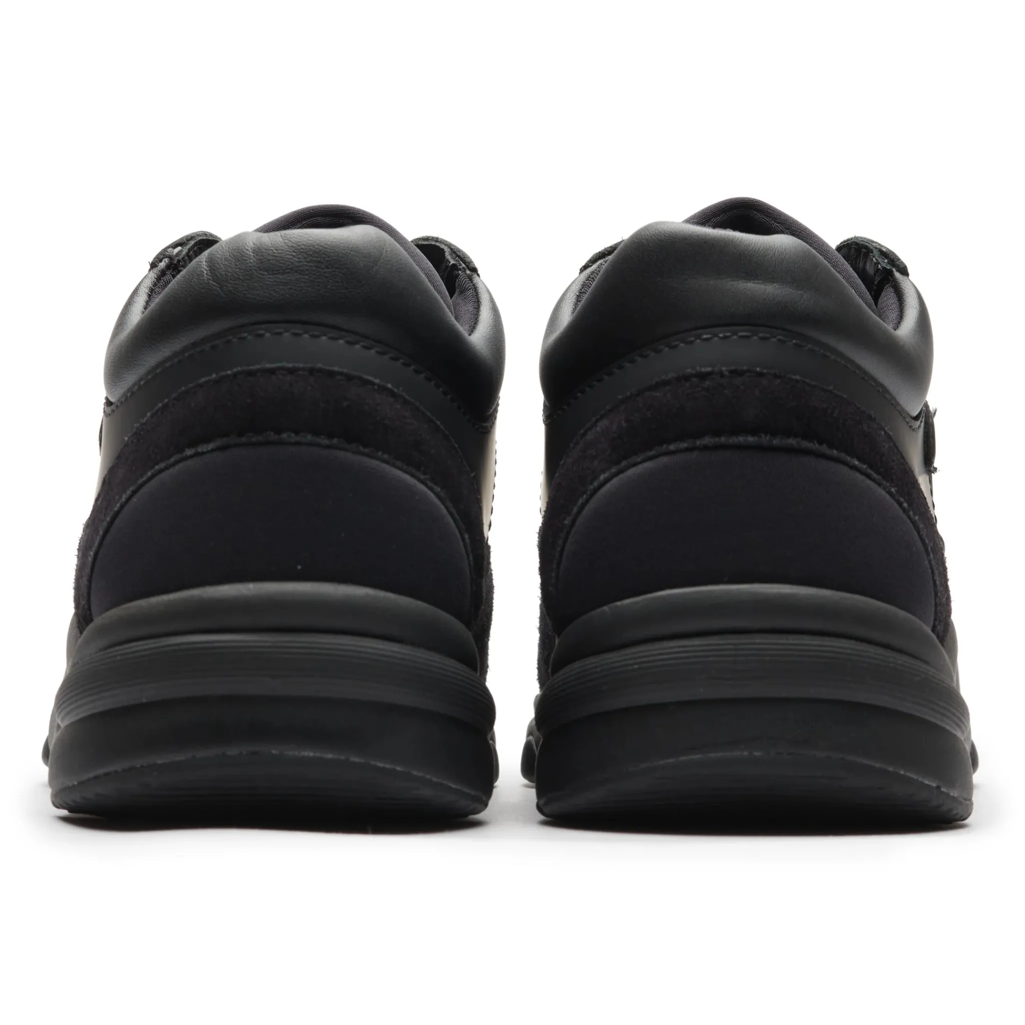 Chanel CC Logo Suede Triple Black Sneaker - Preloved< Black Trainers|Designer Trainers