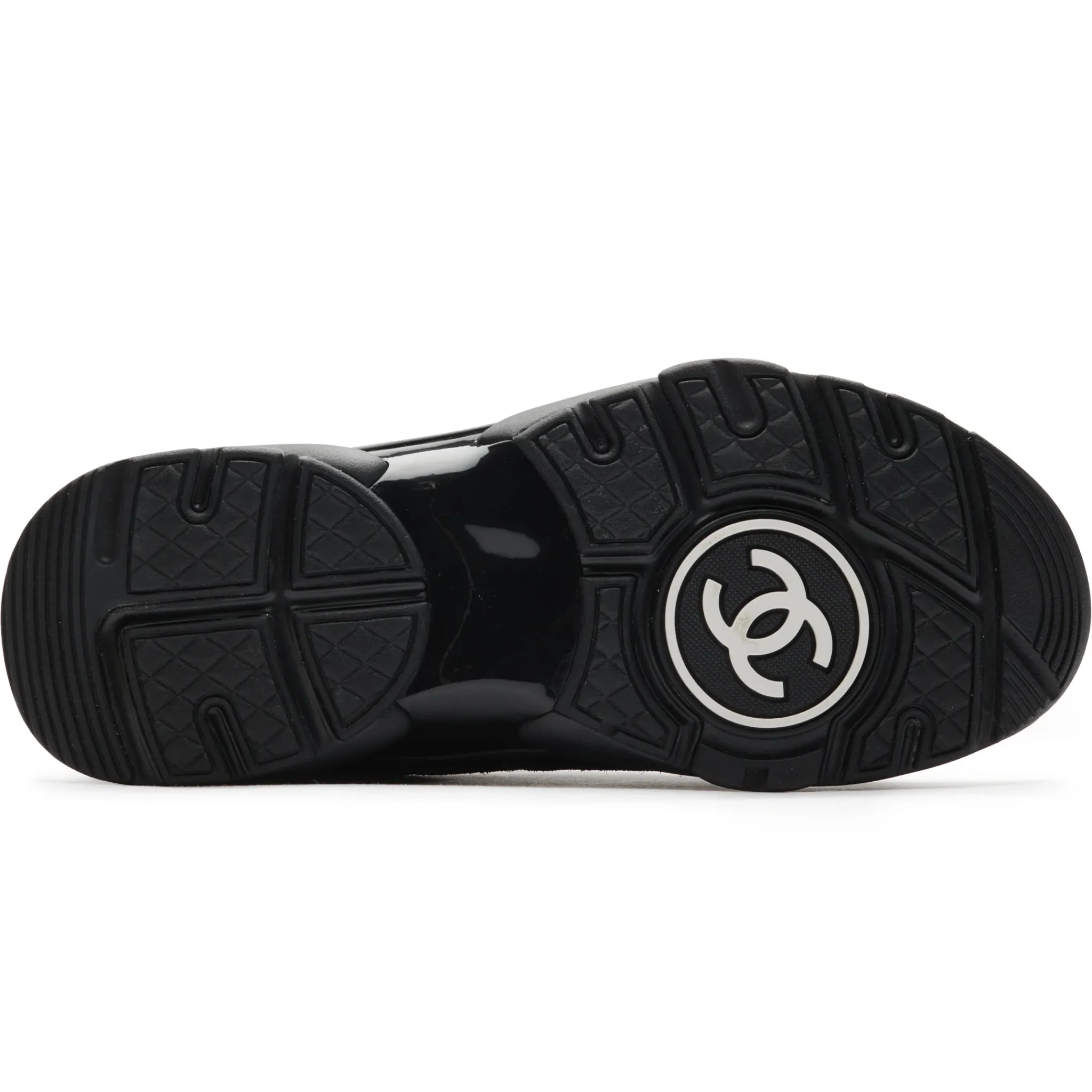 Chanel CC Logo Suede Triple Black Sneaker - Preloved< Black Trainers|Designer Trainers