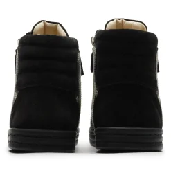 Chanel CC Star Suede Mesh Black High Sneaker - Preloved< Black Trainers|Designer Trainers