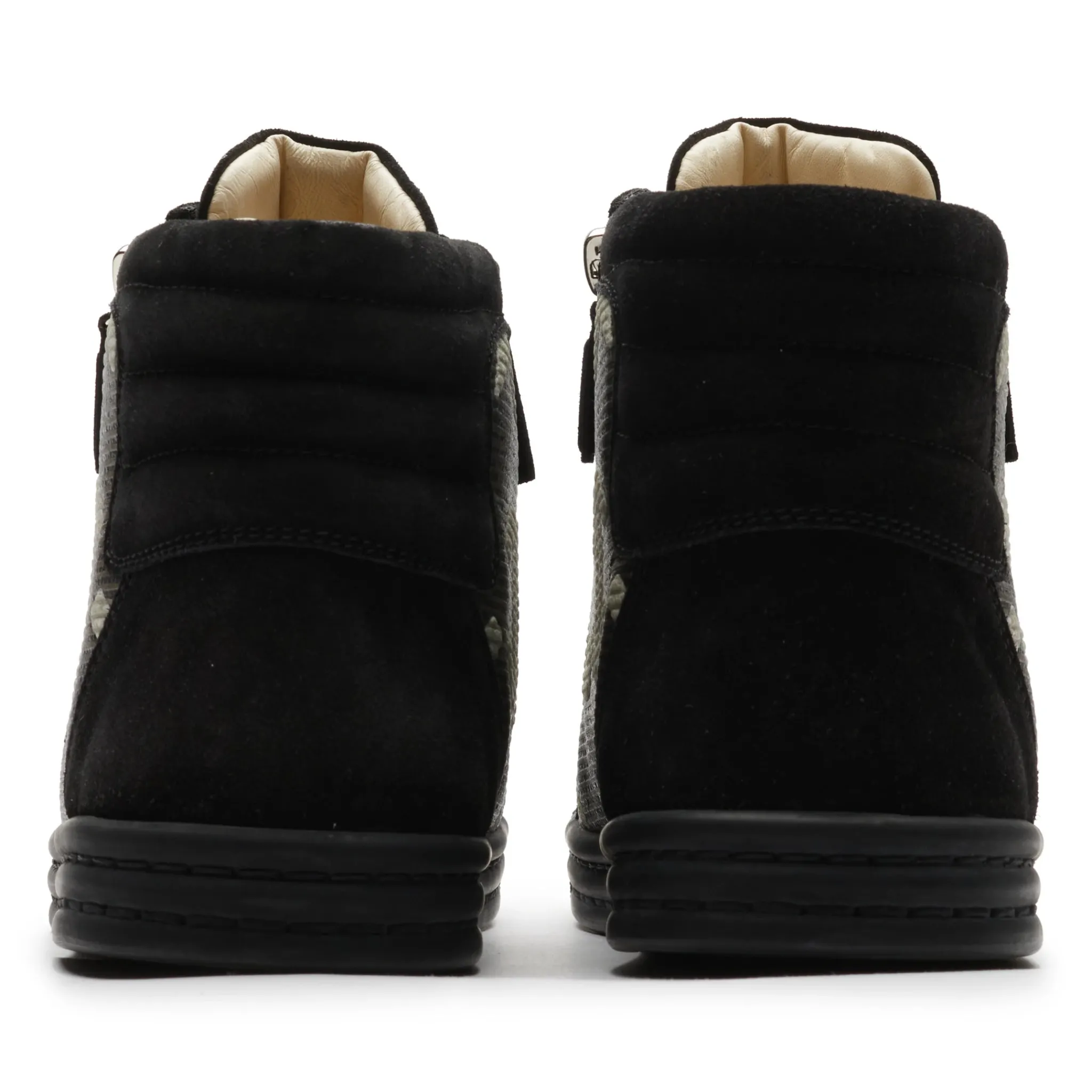 Chanel CC Star Suede Mesh Black High Sneaker - Preloved< Black Trainers|Designer Trainers