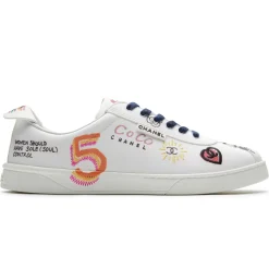 Chanel x Pharrell White Canvas Sneaker - Preloved< White Trainers|Designer Trainers