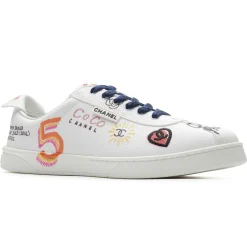 Chanel x Pharrell White Canvas Sneaker - Preloved< White Trainers|Designer Trainers