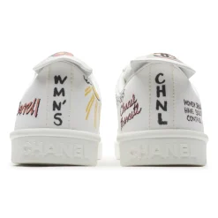 Chanel x Pharrell White Canvas Sneaker - Preloved< White Trainers|Designer Trainers
